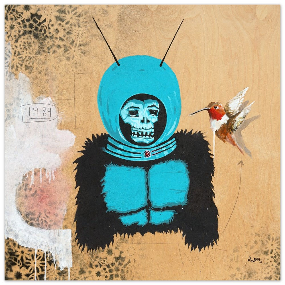 Robot Monster - Premium Matte Paper Poster 70x70 cm / 28x28″