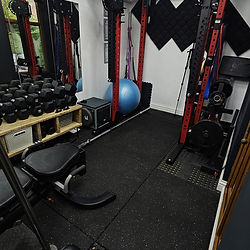 private gym showing the power rack