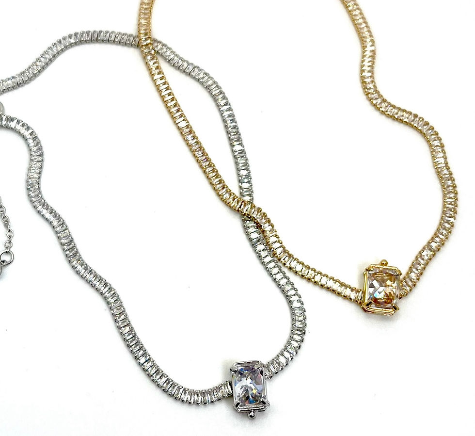 Miniatura: Choker Baguete com Pingente