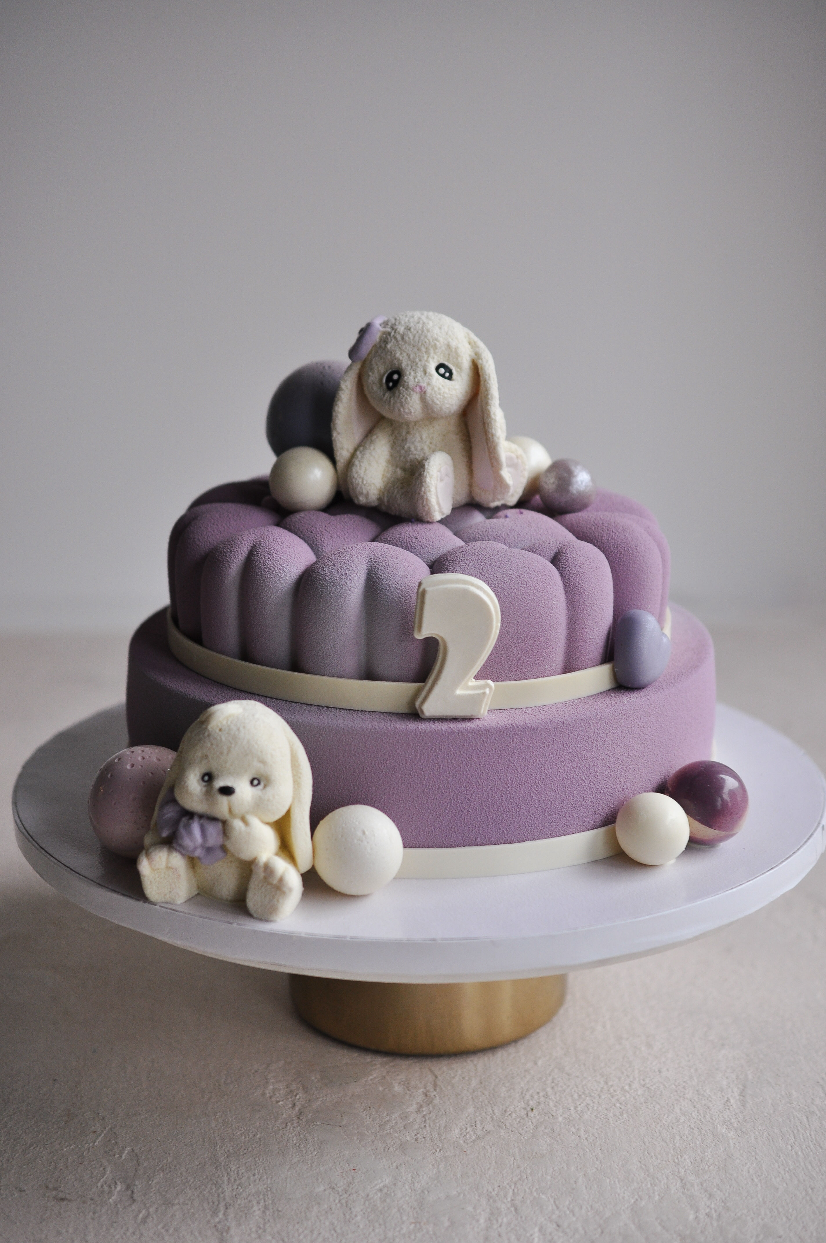 Dviejų aukštų tortas „Zuikučiai“