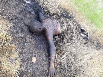 Encuentran el cadáver quemado de un hombre