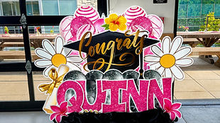 Celebrating a birthday, anniversary, retirement, or graduation? An indoor sign setup is a great way to turn any space into a memorable photo spot your guests will actually use.
Our custom sign displays are designed to fit any occasion. Whether you want something bold and eye-catching or clean and minimal. From full-size statement pieces that anchor the room to smaller accent signs that complement your décor, every setup is tailored to your event style, theme, and space.
Choose from a full sign display or a simple set up.  We handle the details so you can focus on making the memories. 