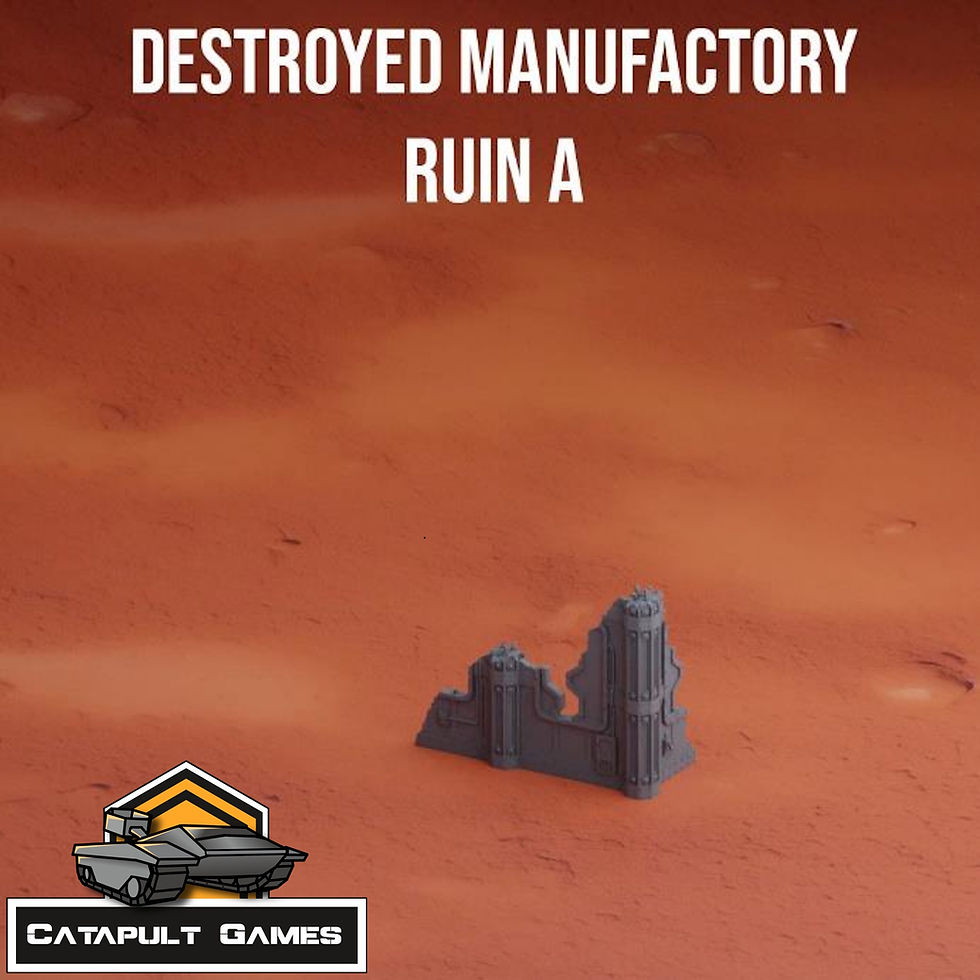 Thumbnail: Grimdark Industrial Ruins Set #1 - 28mm scale wargame terrain