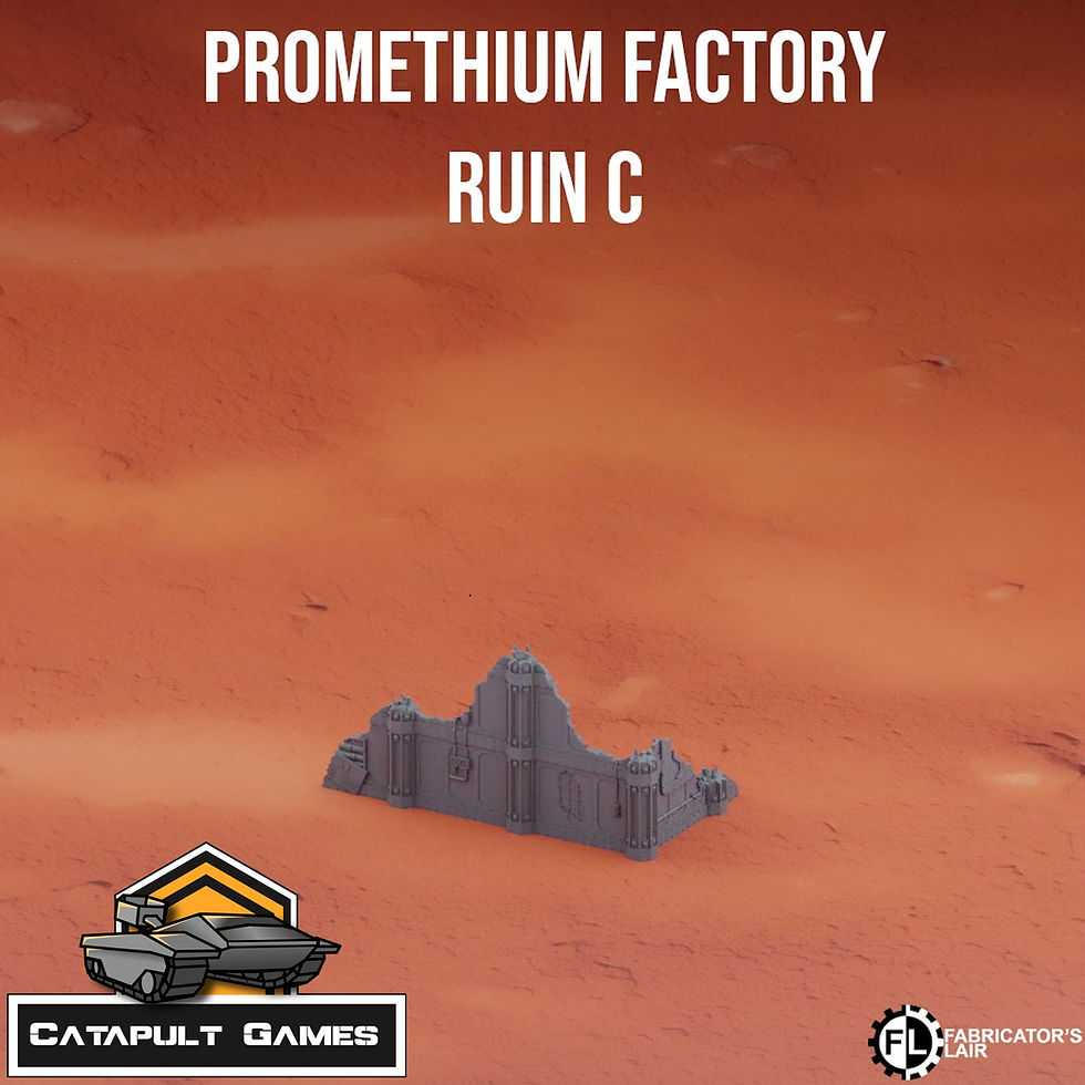 Thumbnail: Grimdark Industrial Ruins Set #4 - 28mm scale wargame terrain