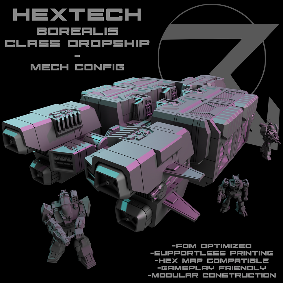 Thumbnail: HEXTECH Borealis Dropship - 6mm Scale Terrain for Tabletop Wargames