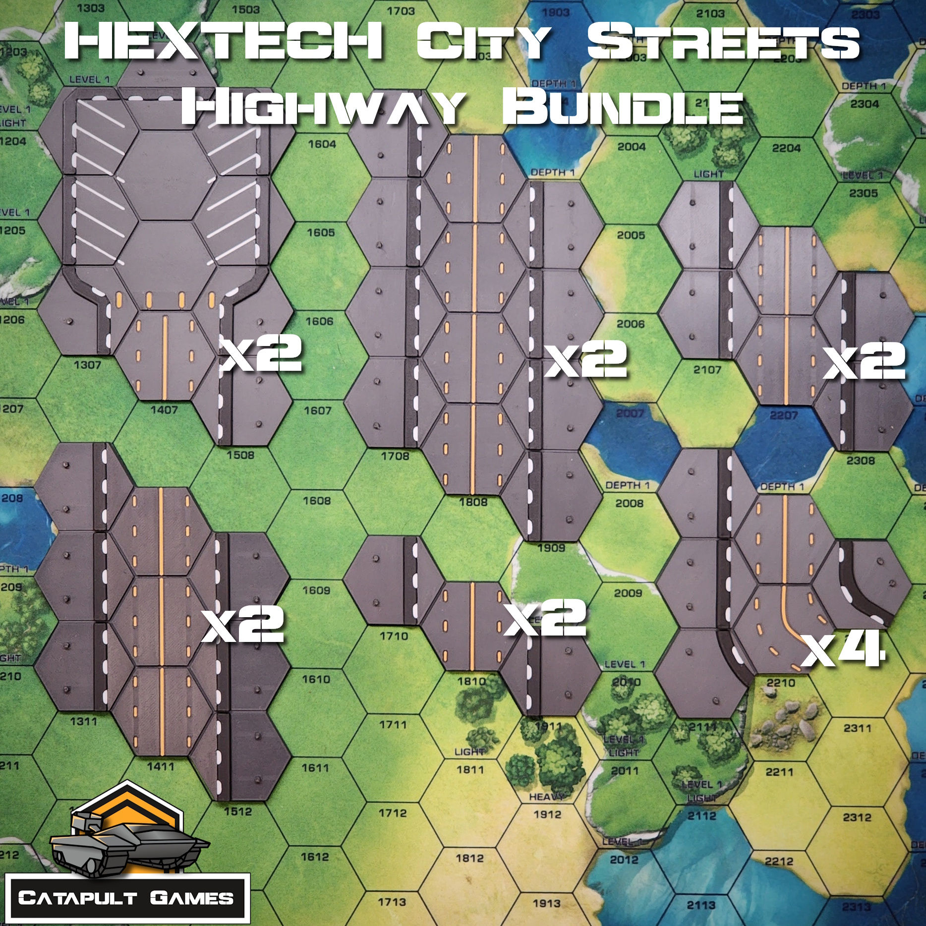 HEXTECH Trinity City Highway Bundle - 6mm Scale Wargaming