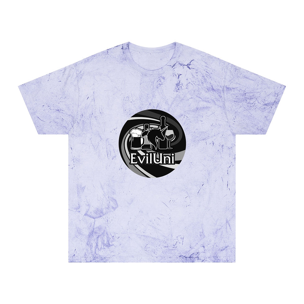 Thumbnail: Unisex EvilUni Color Blast T-Shirt with B&W Logo