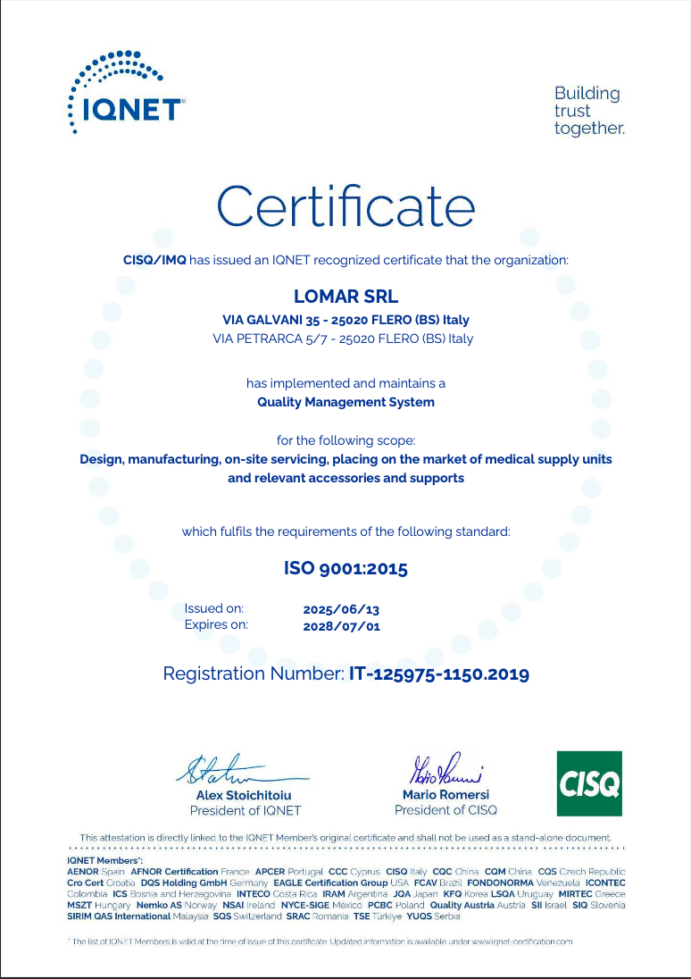 Iso 9001: 2015 Lomar Medical