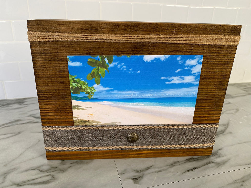 Burlap Rustic Picture Frame