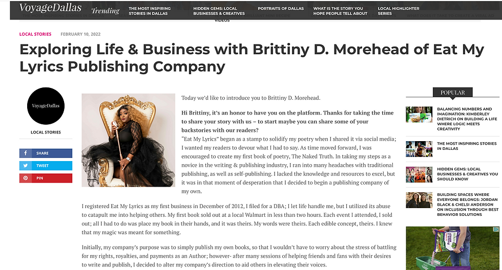 Voyage Dallas Magazine 