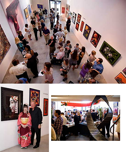 Les Mayers art on exhibit at the ArtLA gallery in Santa Monica, California