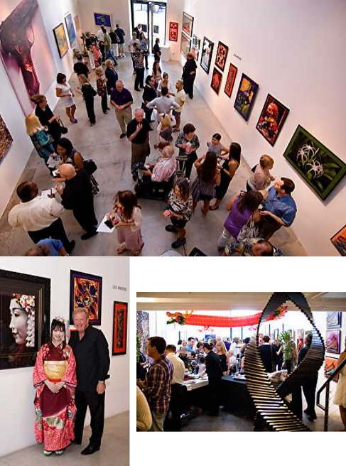 Les Mayers art on exhibit at the ArtLA gallery in Santa Monica, California