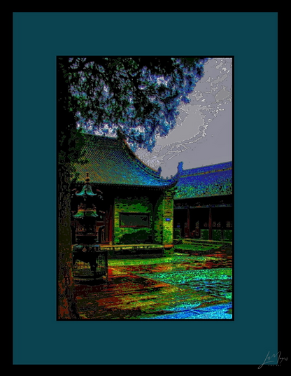 INSENSE BURNER IN A CHINESE COURTYARD