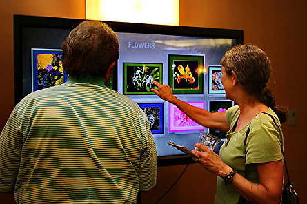 Les Mayers introduces a high definition touch screen monitor to catagorize art collectionsmonitor
