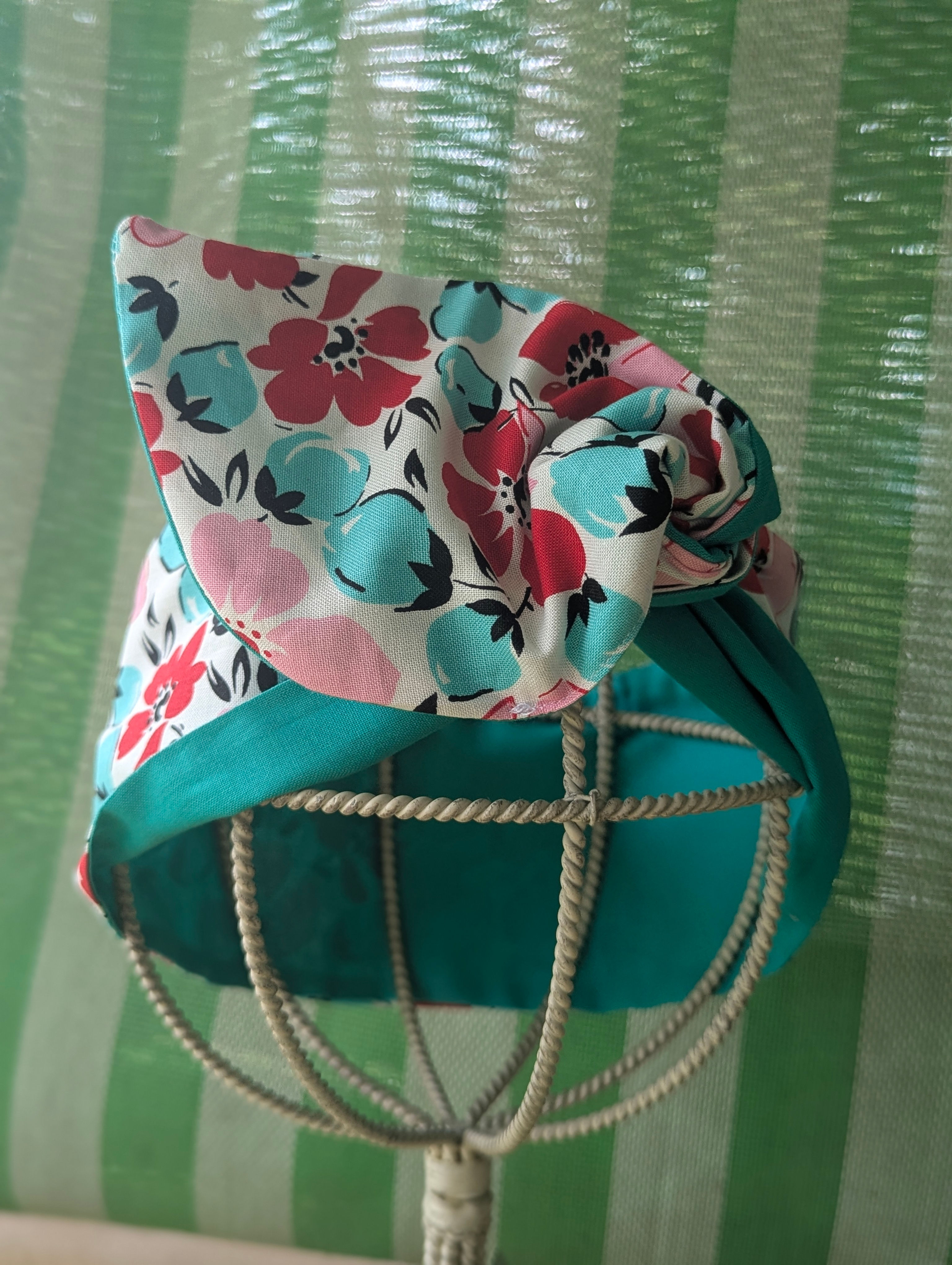 Teal and Pink Floral