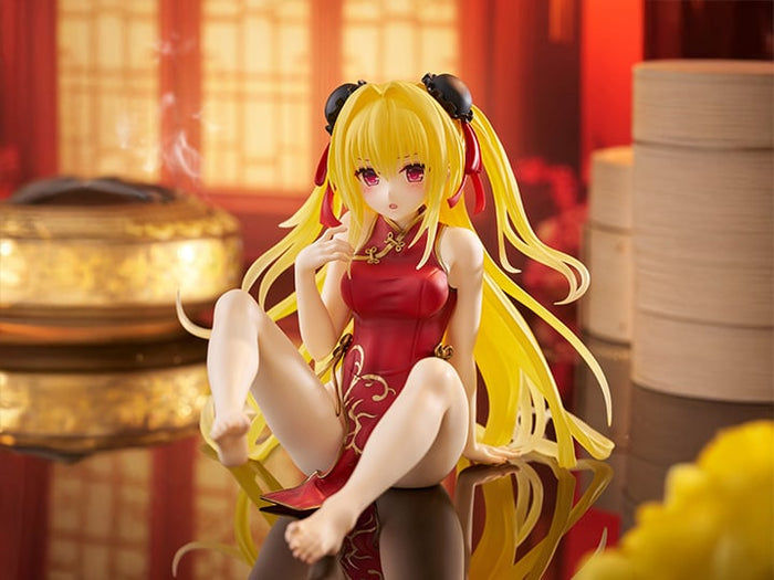 Thumbnail: To Love Ru Darkness Desktop Cute Figure – Golden Darkness Chinese Dress Ver.