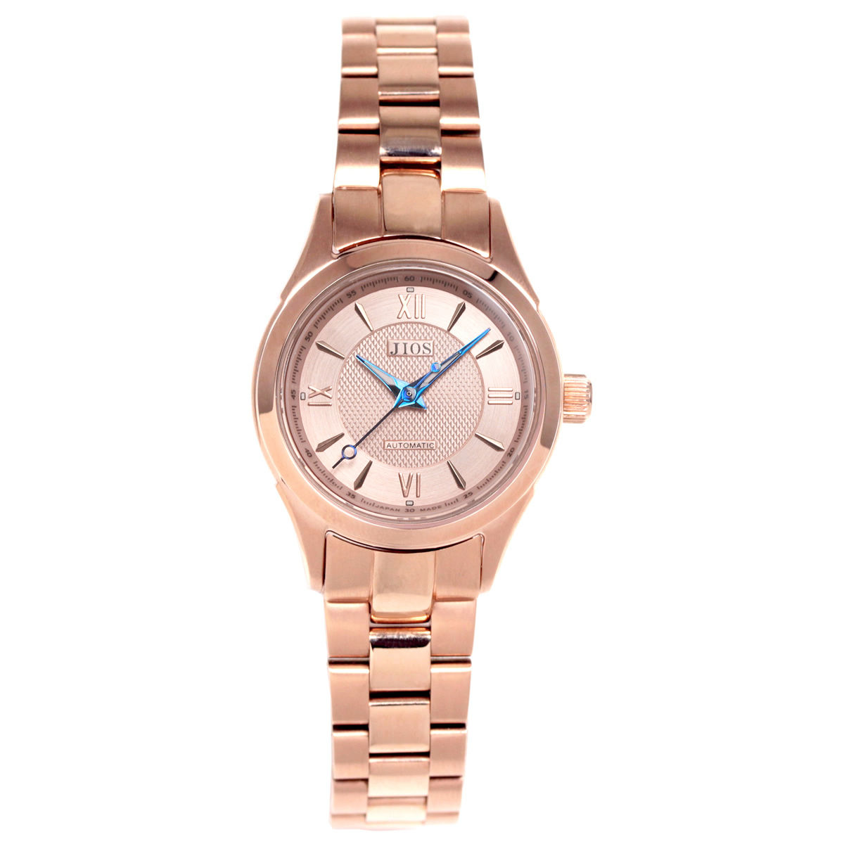 AWAZU ビワマスサーモン × 青針 ピンクゴールドケース ローマ数字 ステンレスベルト（ピンクゴールド） レディース