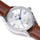 Thumbnail: SEIRAN Silver Dial × Blue Hands Roman Numerals Smooth Leather Strap (Brown)
