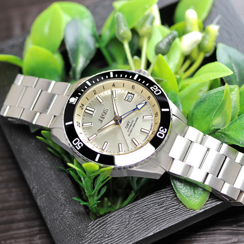 GMT DIVER'S 104 ベージュホワイト 200M防水 ステンレスベルト