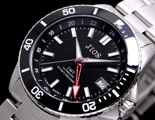 GMT DIVER'S 104 ブラック 200M防水 ステンレスベルト | 【公式】JIOS