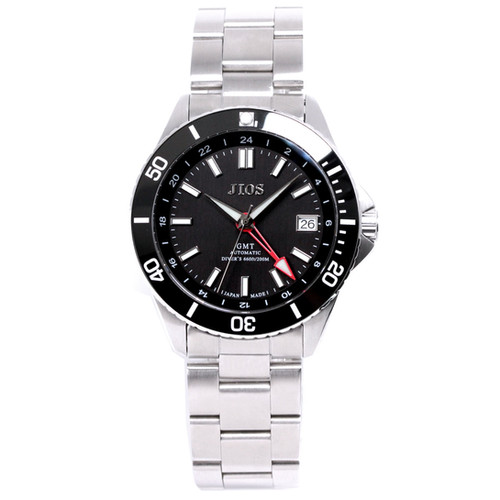 JIOS GMTダイバーズ104ブラック GMT DIVER'S 104 black dial 200m water resistance stainless steel