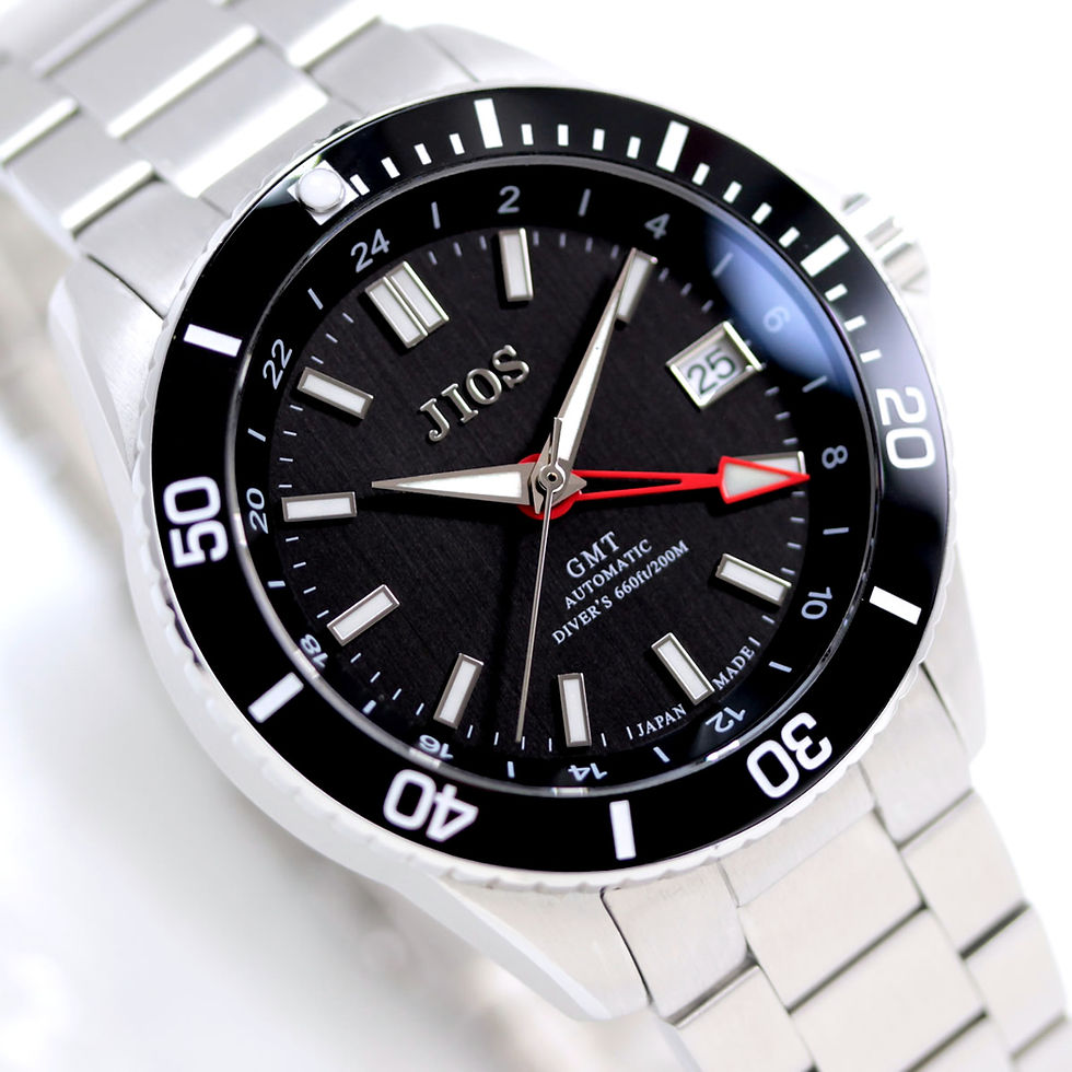COMEX 200m防水 ブラック腕時計 GMT DIVER'S 104 ブラック 200M防水 ステンレスベルト | 【公式