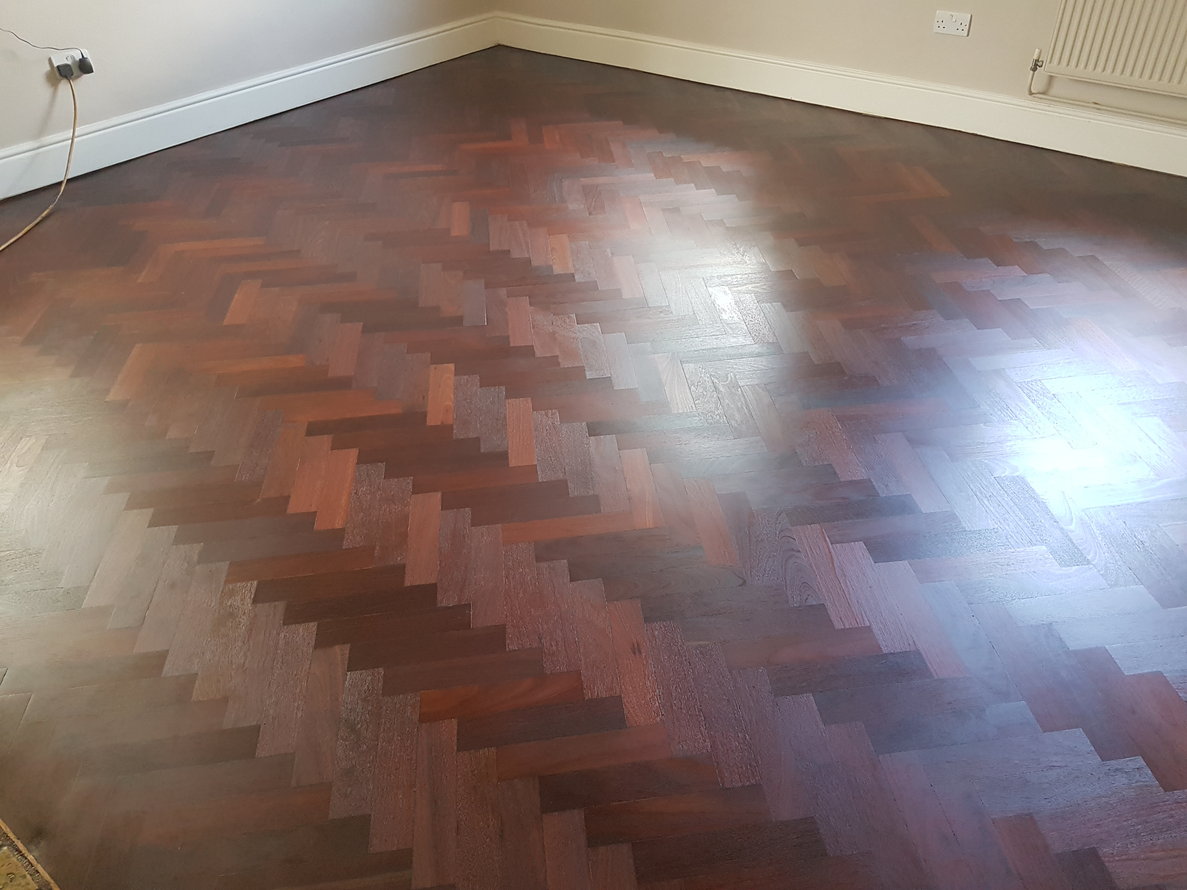 oxblood red floor