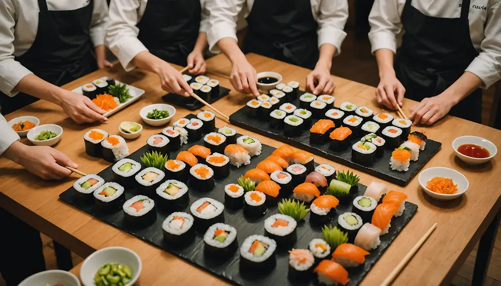 trying a new sushi restaurant in london