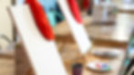 Eye-level view of an inviting art studio filled with colourful supplies
