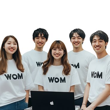 WOM FUNDのMEO対策サービスを紹介するトップページのメンバー写真