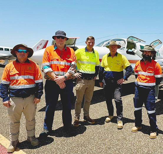 Eric with contractors in Kintore, Central Australia, Northen Territory (2024)