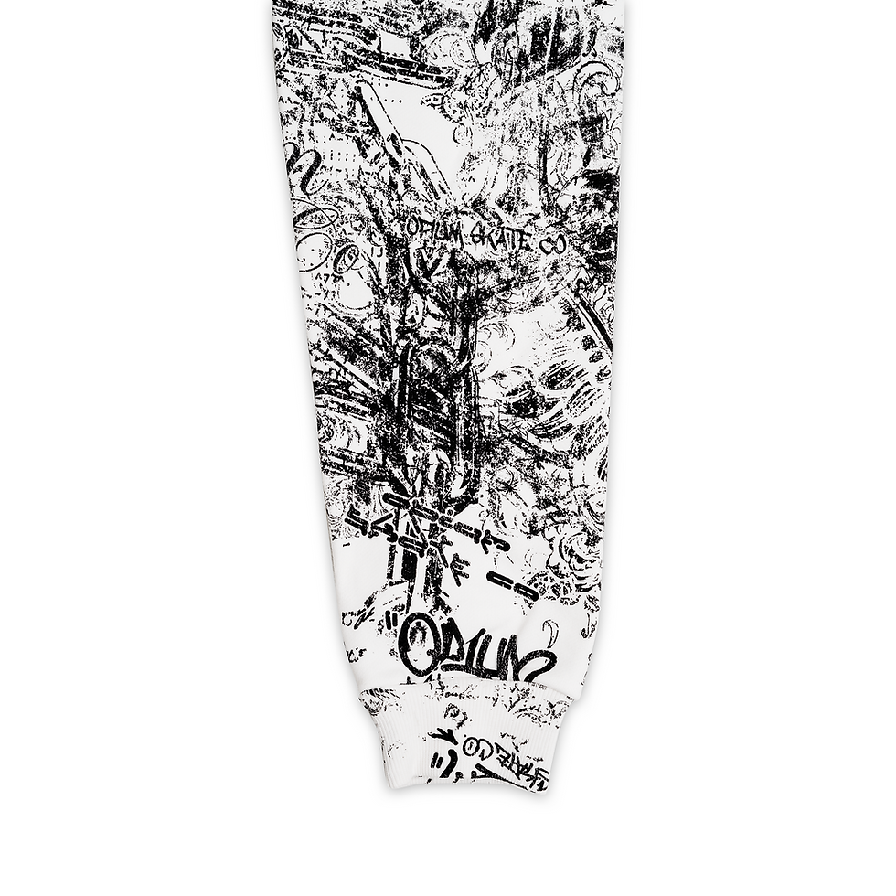 Thumbnail: white black zip up hoodie Op1um opium hoodie zipup Op1um Skate co