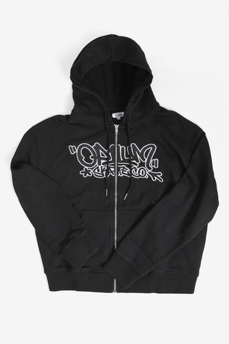 tag zipup hoodie - black | Op1um