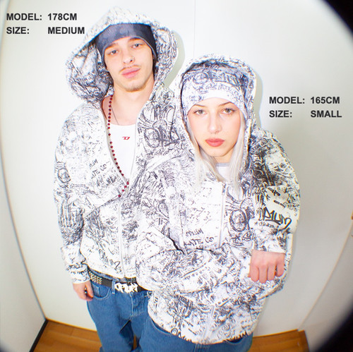 chaos zip up hoodie | Op1um