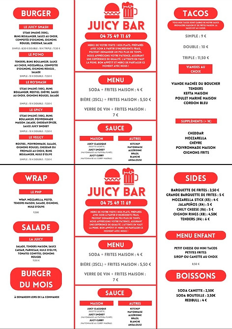 Juicy Bar est partenaire de Damster Livreur, livraison à domicile à Saint-Martin-d'Ardèche