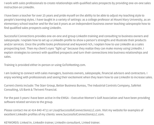 how to write a great linkedin summary your linkedin expert