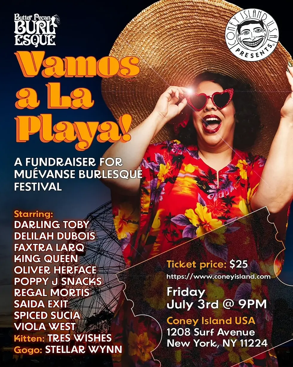 Vamos a la playa:  Fundraiser for Muévanse Burlesque Festival