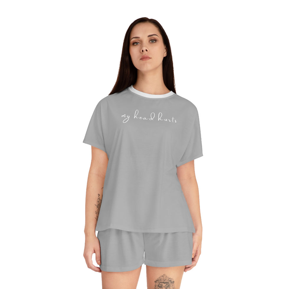 Thumbnail: "My Head Hurts" Cozy Women’s Short Pajama Set | IIH Lounge Wear