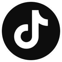 A black circle with a TikTok logo.