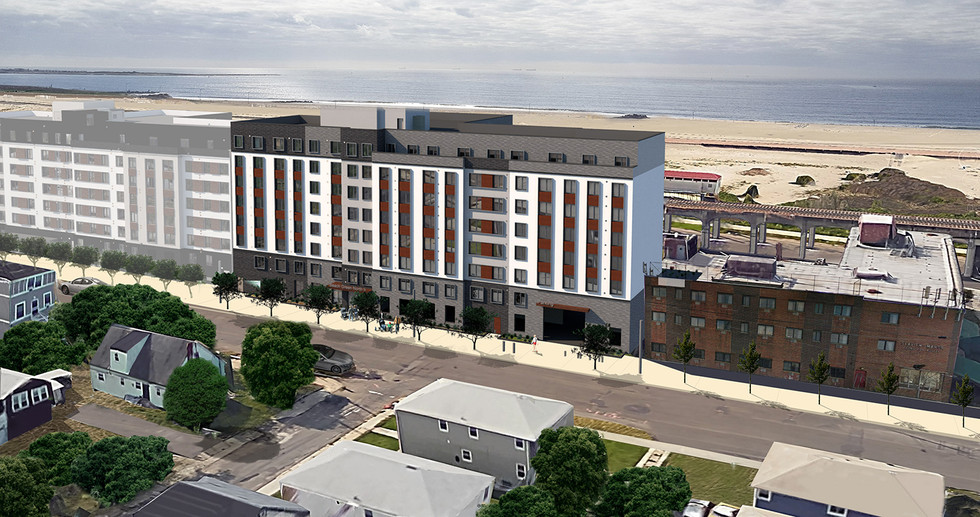 Beach Green Dunes II is an 8-story mixed-use, multi-family new construction in Far Rockaway, Queens.