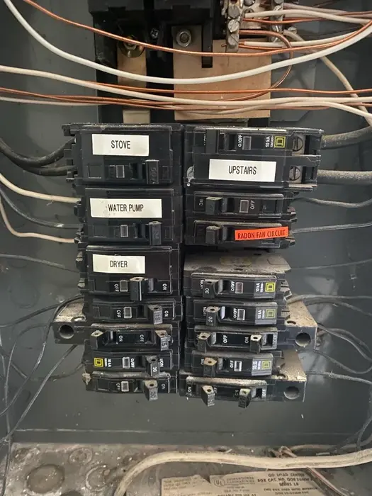 A breaker panel that is not up to code.