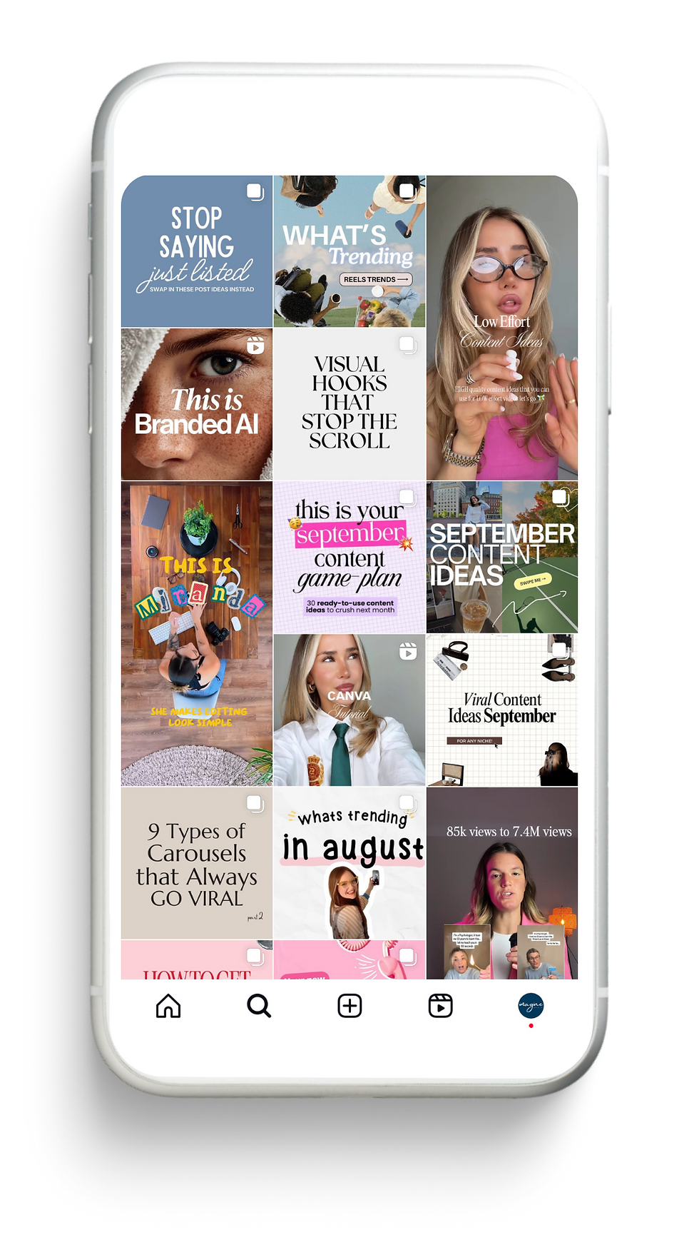 An iPhone with a social media feed showing on it.