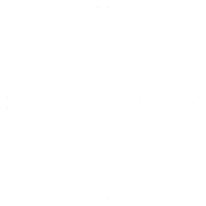 A white circle with an Instagram logo in it.