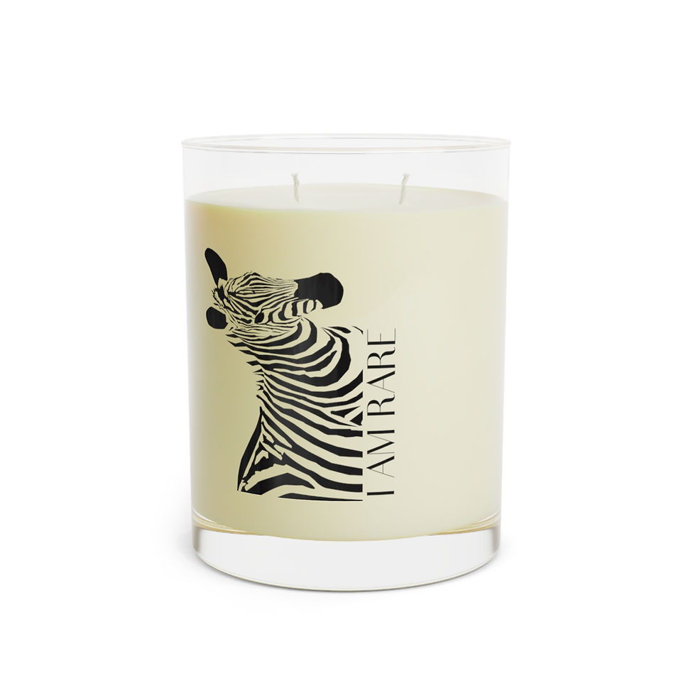 Thumbnail: Zebra "I AM RARE" Candle - IIH Awareness & Support for Rare Brain Disease