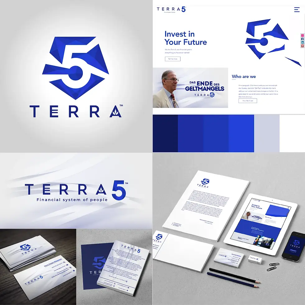 Terra 5 | Human-bewegung | Von der anfänglichen Idee, symbolisch einen neuen Blick auf das Finanzsystem durch das Markenlogo zu präsentieren, bis hin zur Positionierung des Unternehmens und der Marketingstrategie, bauen Terra 5 und wir eine langfristige Partnerschaft und Zusammenarbeit auf. Sie sagen, dass sie das Finanzsystem der Menschen sind und Ihnen helfen werden, in Ihre Zukunft zu investieren. Mit unglaublichen Ergebnissen setzt unsere Partnerschaft fort.