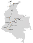 Reiseroute Kolumbien