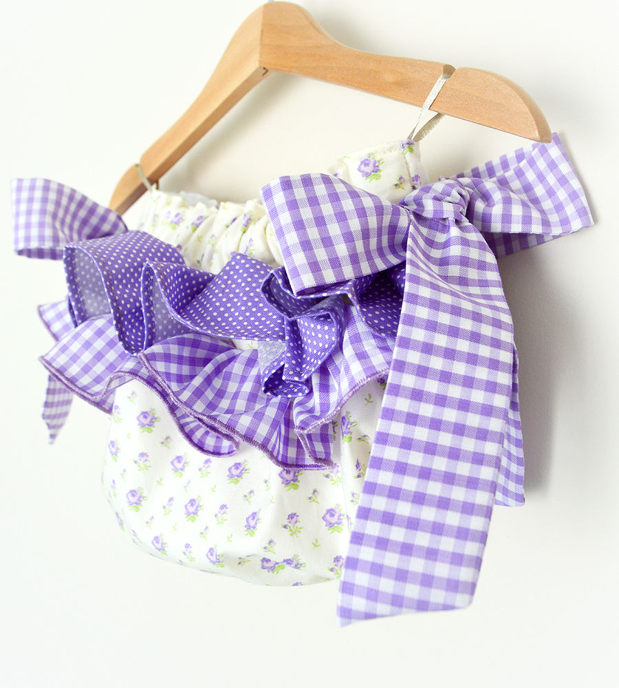 REF.0189 CULOTTE CON DOS VOLANTES TRASEROS Y LAZOS LATERALES