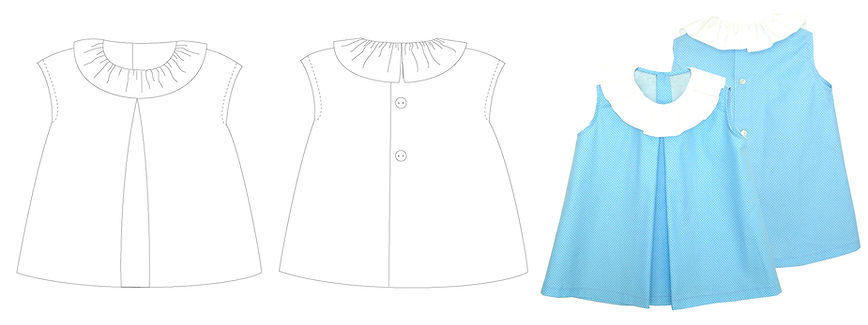 REF. 1000.Vestido basico fruncido
