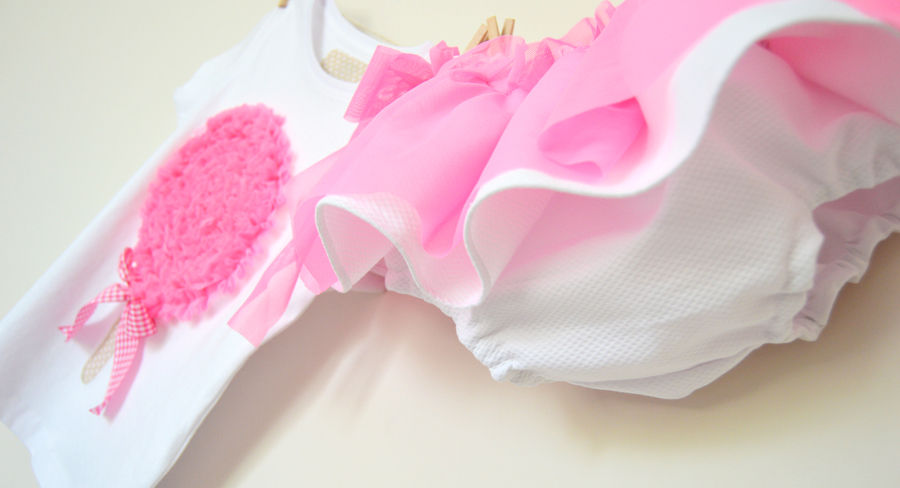 REF. 0168 CULOTTE DOS VOLANTES TIPO FALDA Y LAZOS LATERALES