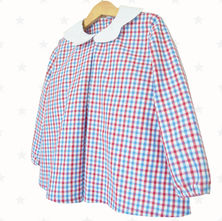 Camisa cuello flor manga larga